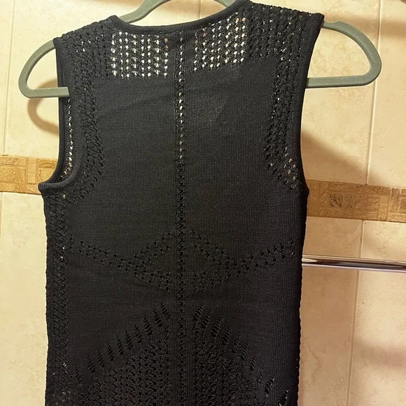 Philosophy Black Crochet Tank size small - Picture 2 of 4